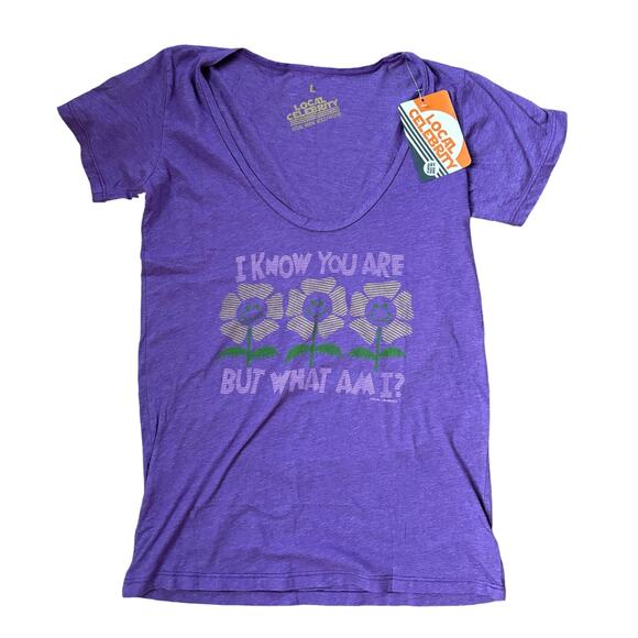 Local Celebrity Purple‎ T-Shirt in Size Large - Picture 1 of 5